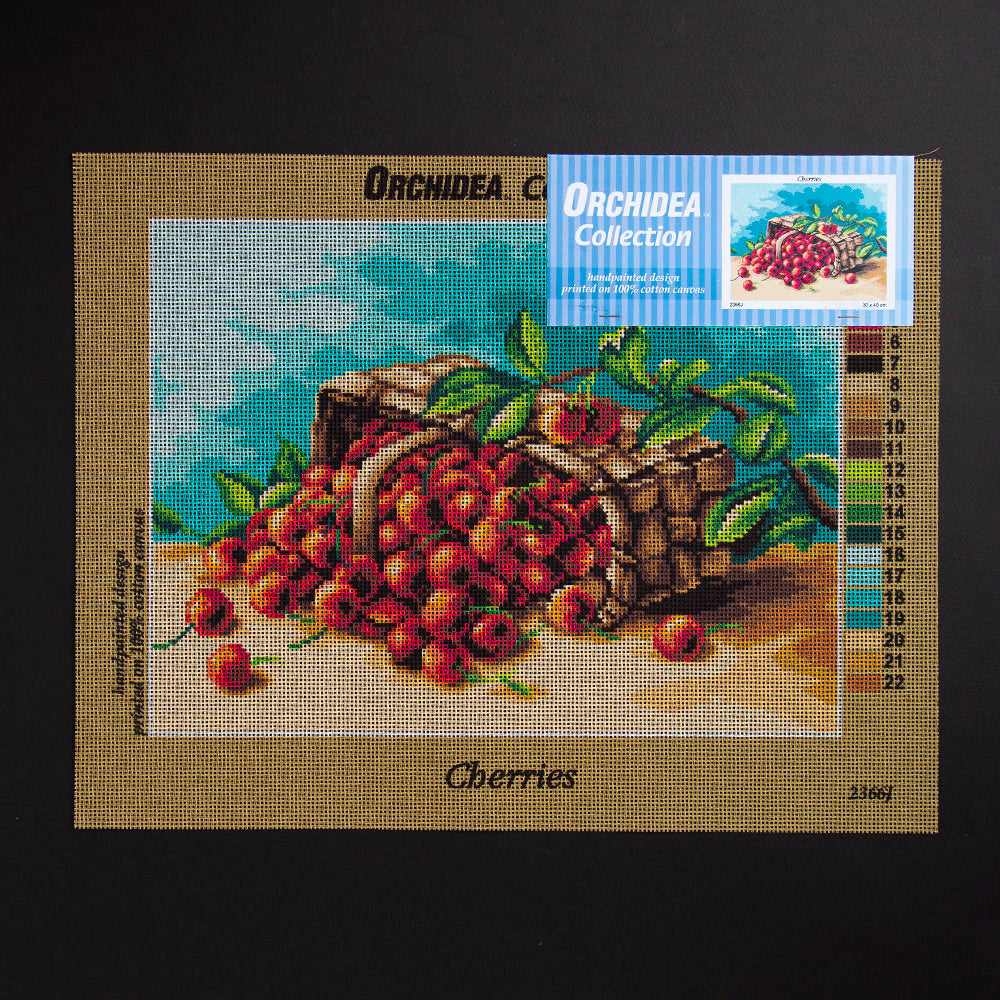 ORCHİDEA 30 x 40 cm Kiraz Baskılı Goblen 2366J